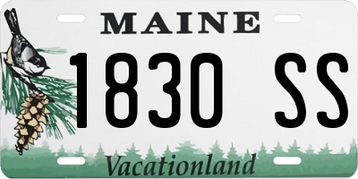 ME license plate 1830SS