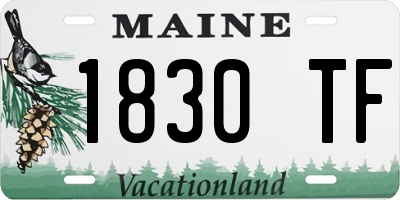 ME license plate 1830TF
