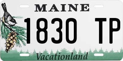 ME license plate 1830TP