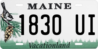 ME license plate 1830UI
