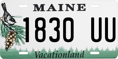 ME license plate 1830UU