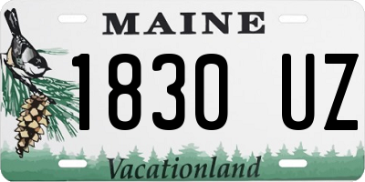 ME license plate 1830UZ