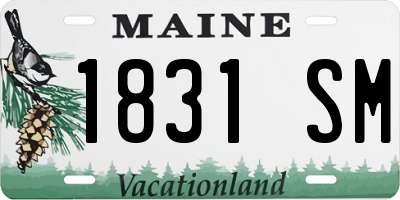 ME license plate 1831SM