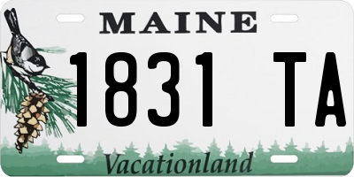 ME license plate 1831TA