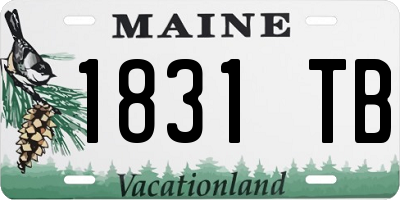 ME license plate 1831TB