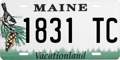 ME license plate 1831TC