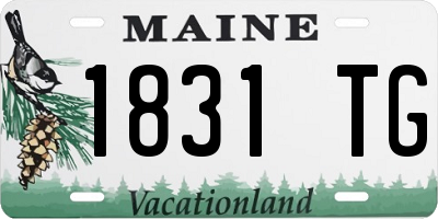 ME license plate 1831TG