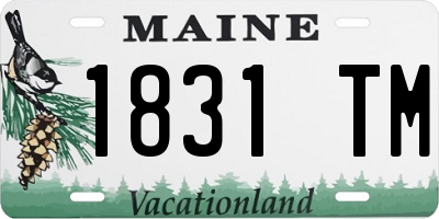 ME license plate 1831TM