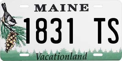 ME license plate 1831TS