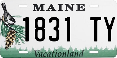 ME license plate 1831TY