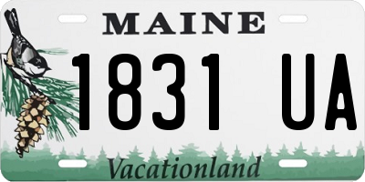 ME license plate 1831UA