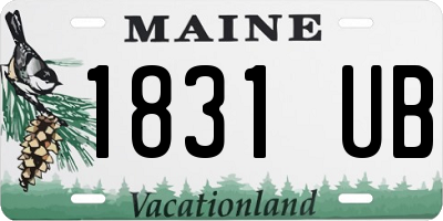 ME license plate 1831UB