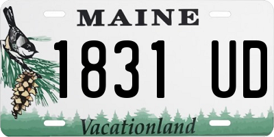 ME license plate 1831UD