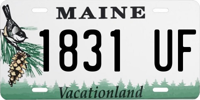 ME license plate 1831UF