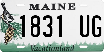 ME license plate 1831UG