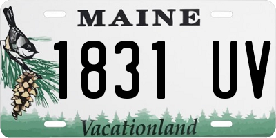 ME license plate 1831UV