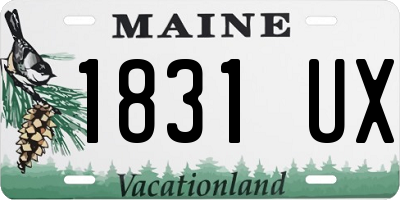 ME license plate 1831UX