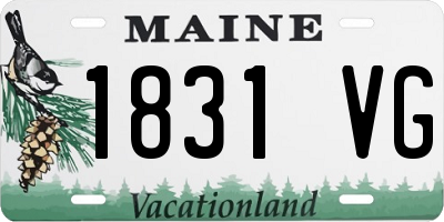 ME license plate 1831VG