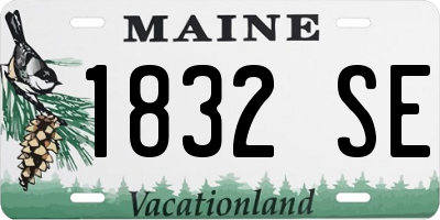 ME license plate 1832SE