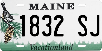 ME license plate 1832SJ