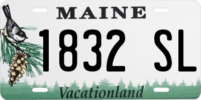 ME license plate 1832SL
