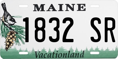 ME license plate 1832SR