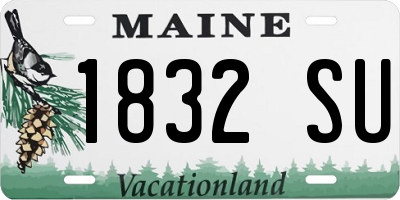 ME license plate 1832SU
