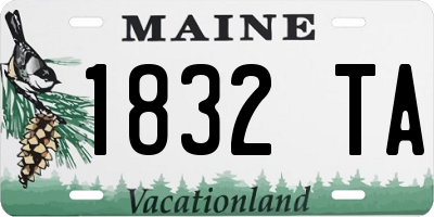 ME license plate 1832TA