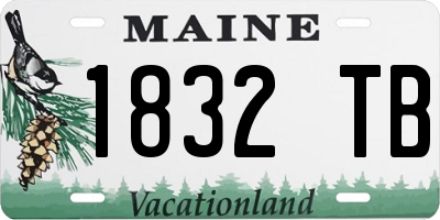 ME license plate 1832TB