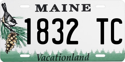 ME license plate 1832TC