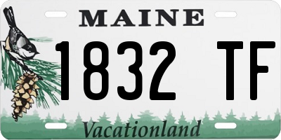 ME license plate 1832TF