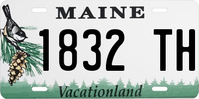ME license plate 1832TH