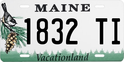 ME license plate 1832TI