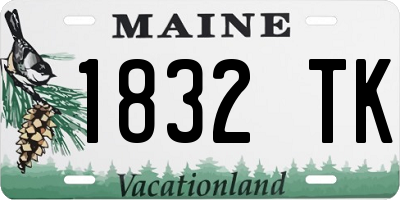 ME license plate 1832TK