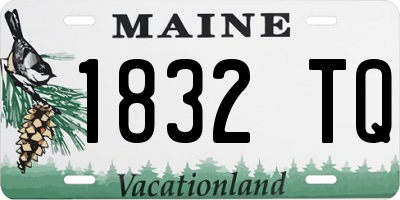 ME license plate 1832TQ