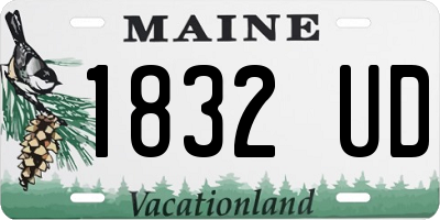 ME license plate 1832UD