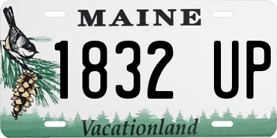 ME license plate 1832UP