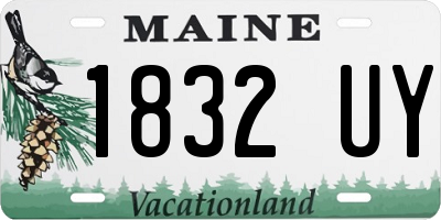 ME license plate 1832UY