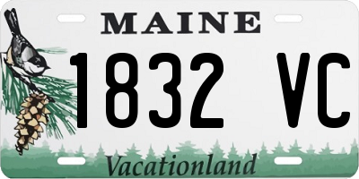 ME license plate 1832VC