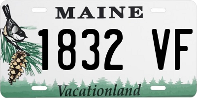 ME license plate 1832VF