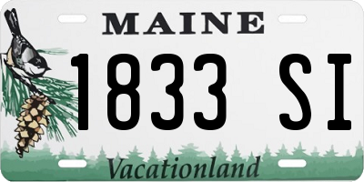 ME license plate 1833SI
