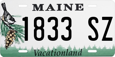 ME license plate 1833SZ