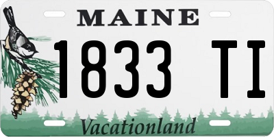 ME license plate 1833TI