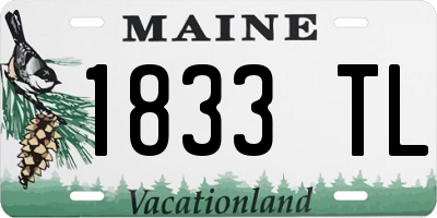 ME license plate 1833TL