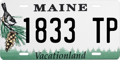 ME license plate 1833TP