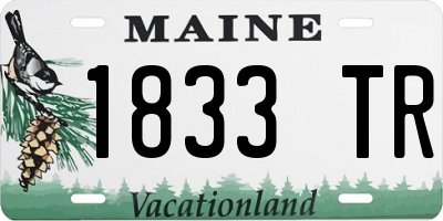 ME license plate 1833TR