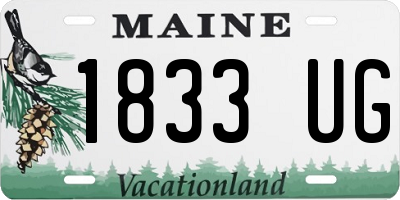 ME license plate 1833UG