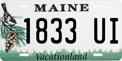 ME license plate 1833UI
