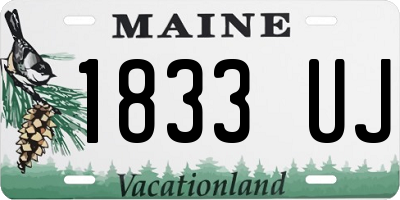 ME license plate 1833UJ