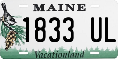 ME license plate 1833UL